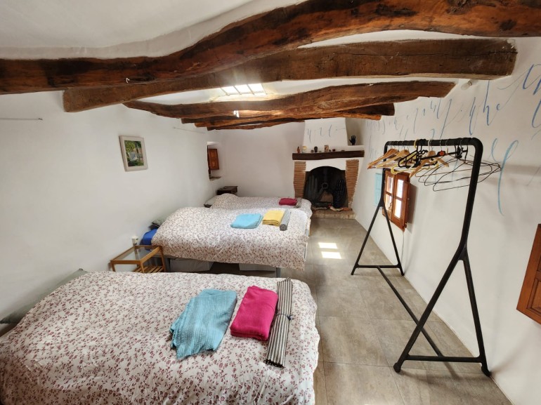 Room with fireplace